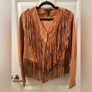 Suede Fringe Leather Jacket